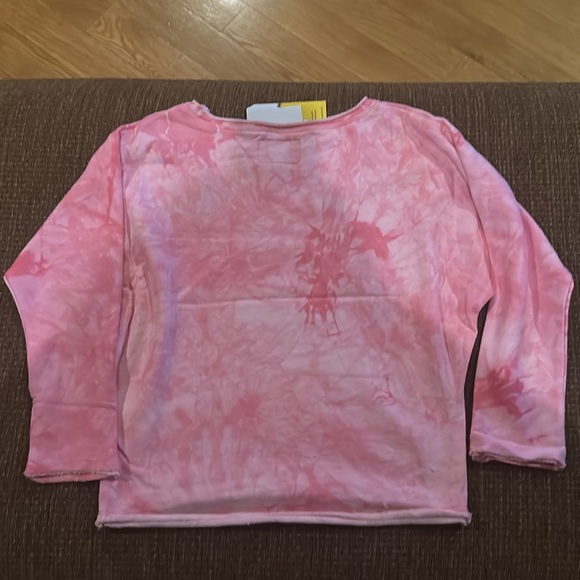APPAMAN girls Peanuts Slouchy Sweatshirt Light Pink Tie Dye - Picture 6 of 11